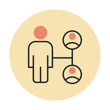 Takım yönetimi kavramının iş dünyası simgesi, vektör illüstrasyonu