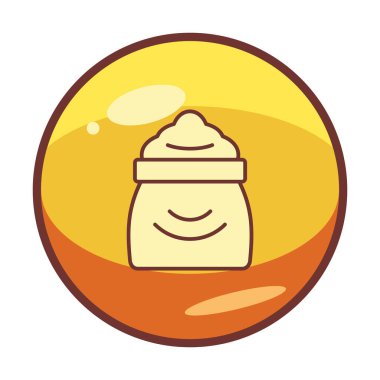 Şeker düzlüğü simgesi, vektör illüstrasyonu  