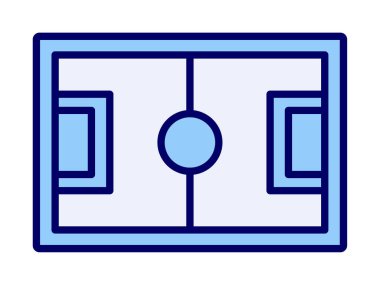 futbol simgesi, düz biçim vektör illüstrasyonu