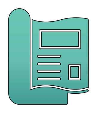 dergi simgesi, vektör illüstrasyonu basit tasarım