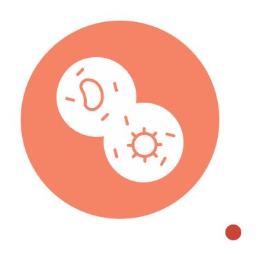 Mitoz web simgesi, vektör illüstrasyonu