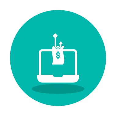 Basit düz sahte para simgesi çizimi