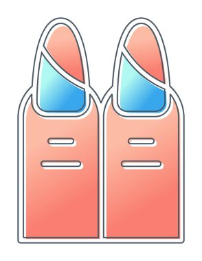 iki çivi web simgesi, vektör illüstrasyonu 