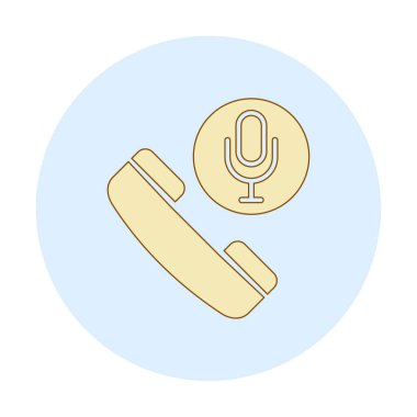 Basit Arama Kaydı simgesi, vektör illüstrasyonu