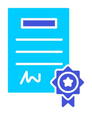 Sertifika vektör simgesi modern basit illüstrasyon                                 