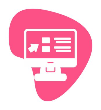 Basit Online Course Üniversitesi simgesi, vektör illüstrasyonu