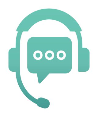 Basit Destek Hizmetleri simgesi, vektör illüstrasyonu