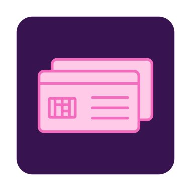 Kredi kartı simgesi, vektör illüstrasyonu basit tasarım