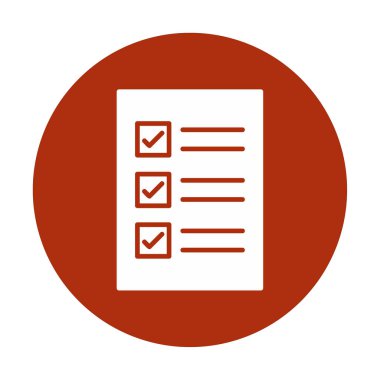 Kontrol Listesi web simgesi, vektör illüstrasyonu 