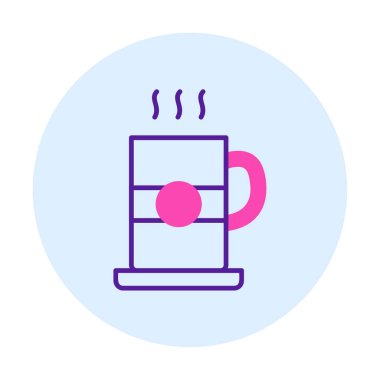 çay fincanı simgesi, vektör illüstrasyonu