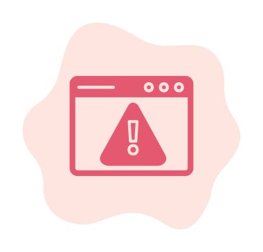 Basit Web Uyarı simgesi, vektör illüstrasyonu