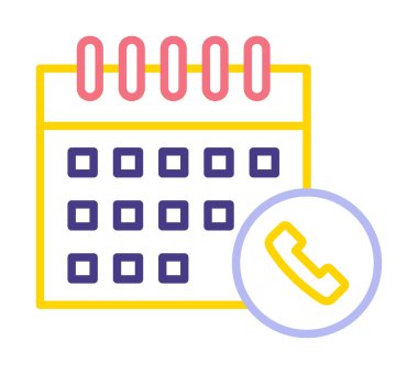 Takvim simgesi, vektör illüstrasyonu basit tasarım