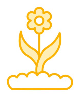  düz çiçek vektör simgesi. dizayn