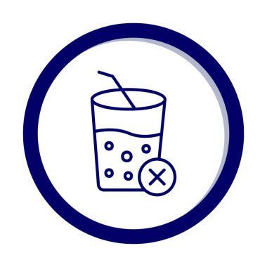 Meyve suyu işareti yok. Web simgesi basit illüstrasyon 