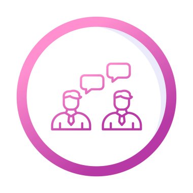 Basit Çalışma İletişim simgesi, vektör illüstrasyonu