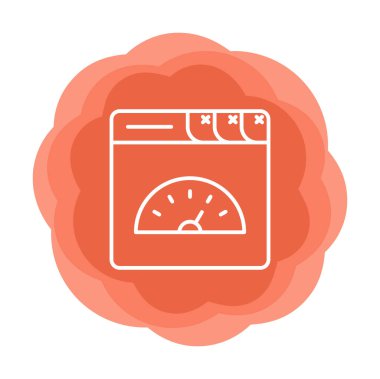 Sayfa hız simgesi, vektör illüstrasyonu