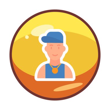 Hip Hop Man ikon vektör illüstrasyonu