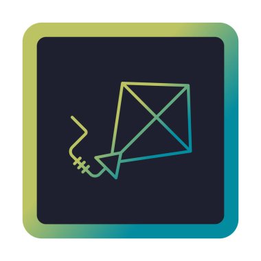 Uçurtma rengi simgesi. vektör illüstrasyonu                      