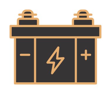 araba aküsü vektör illüstrasyonu