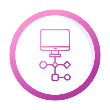 Çalışma akışı simgesi tasarımı, vektör illüstrasyonu                            