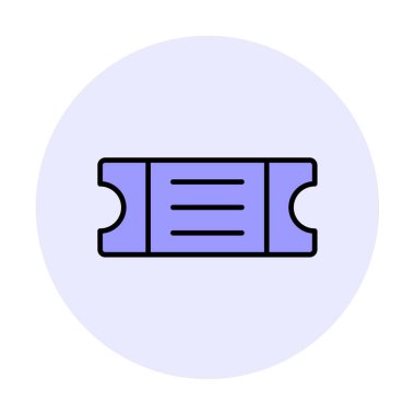 bilet simgesi, vektör illüstrasyonu basit tasarım