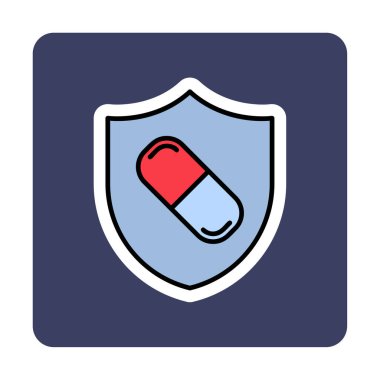 medical shield icon vector illustration 