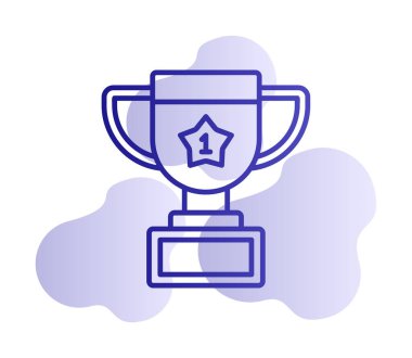 Basit kupa çizgisi vektör resimleme tasarımı