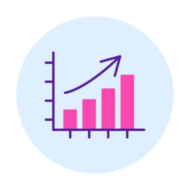 büyüyen grafik, bar grafiği vektör çizimi