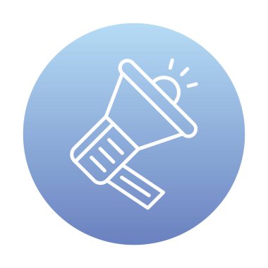 Megafon vektör illüstrasyonlu tanıtım konsepti simgesi