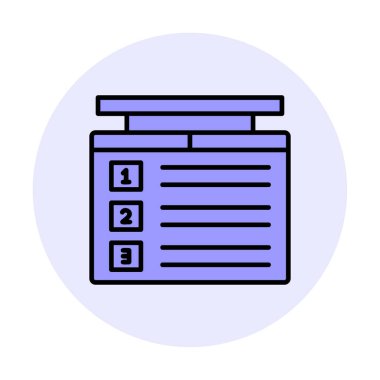 Puan tahtası web simgesi, vektör illüstrasyonu 