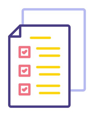 Sınav simgesi vektör illüstrasyonu 