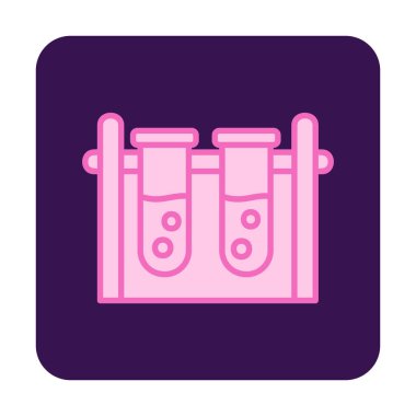 test tüpleri vektör düz renk simgesi 