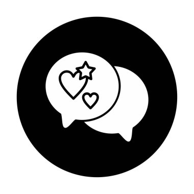 Basit konuşma balonu simgesi, vektör illüstrasyonu