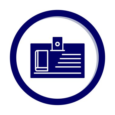 Kütüphane kartı simgesi, vektör illüstrasyonu