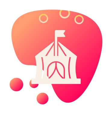 sirk çadırı simge vektör çizim