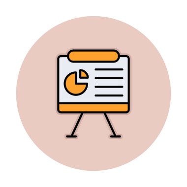 Sunum tahtası simgesi, vektör illüstrasyonu   