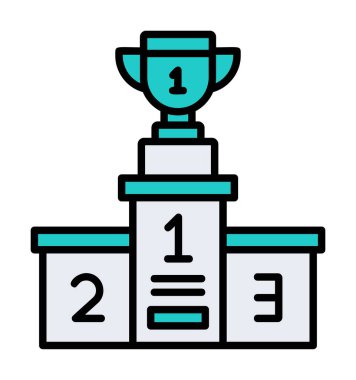 Basit Şampiyon simgesi, vektör illüstrasyonu