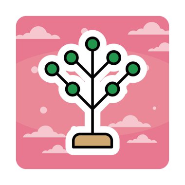 Basit filogenetik simge, vektör illüstrasyonu