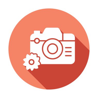 fotoğraf makinesi ikon vektör illüstrasyonu                      