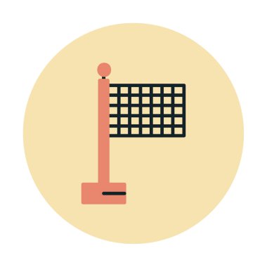 Basit bitiş bayrağı simgesi, vektör illüstrasyonu 