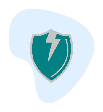 Kırık Kalkan simgesi. vektör illüstrasyonu 