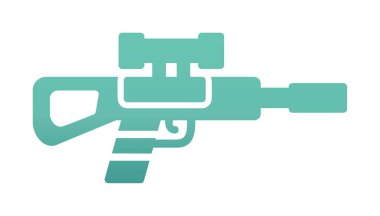 Basit Keskin Nişancı Tüfeği simgesi, vektör çizimi