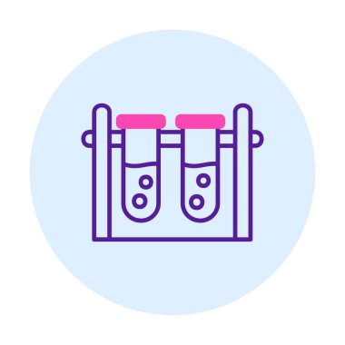 test tüpleri vektör düz renk simgesi 