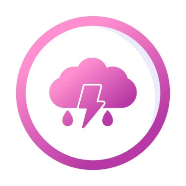 Gök gürültüsü hava ikonu vektör illüstrasyonu 