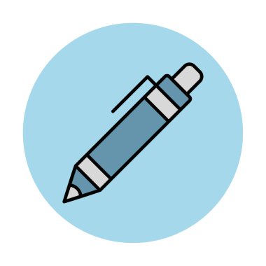 Kalem simgesi, vektör illüstrasyonu. düz tasarım biçimi 