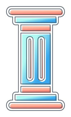 Sütun düz simgesinin vektör illüstrasyonu