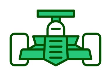 düz yarış arabası ikonu vektör illüstrasyonu  