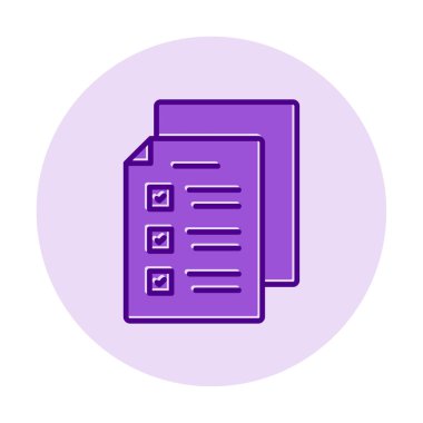 Sınav simgesi vektör illüstrasyonu 