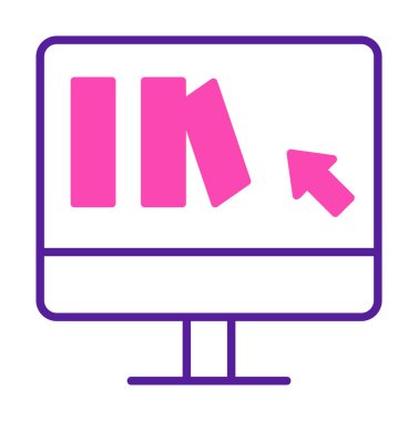 Basit Çevrimiçi Kitap satın alma simgesi, vektör illüstrasyonu