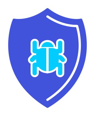 Antivirüs kalkan koruma vektör çizimi tasarımı